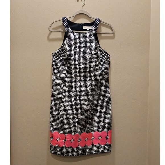 Trina Turk Polka Dot Halter Sheath Dress Size 10 - Picture 1 of 6